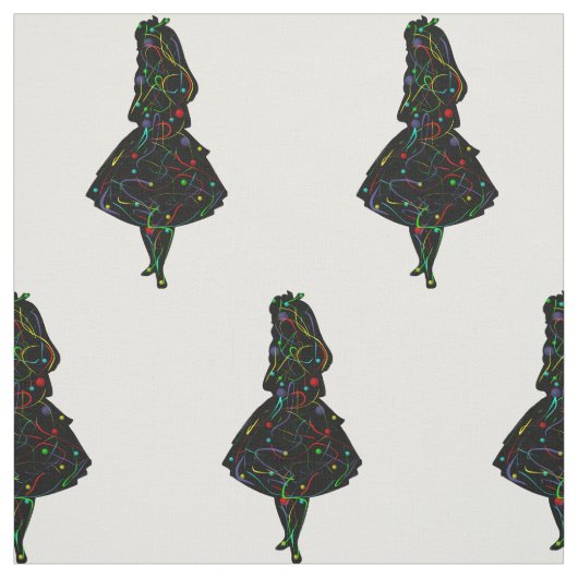 Abstract schildermeisje stof (Swatch)