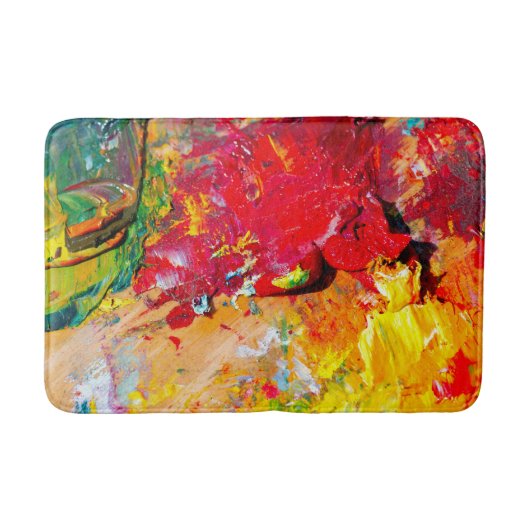 Abstract Schilderpalet Badmat (Voorkant)