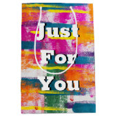 Abstract schilderpatroon - Birthday Medium Cadeauzakje (Voorkant)