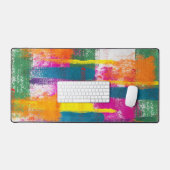 Abstract schilderpatroon bureaumat (Keyboard & Muis)