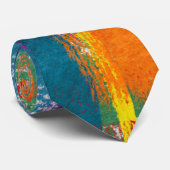 Abstract schilderpatroon stropdas (Opgerold)