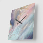 Abstract schilderpatroon vierkante klok (Hoek)