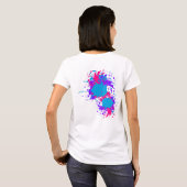 Abstract schilderplaatje voor vrouwen t-shirt (Achterkant volledig)