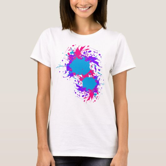 Abstract schilderplaatje voor vrouwen t-shirt (Voorkant)