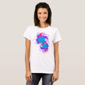 Abstract schilderplaatje voor vrouwen t-shirt (Voorkant volledig)