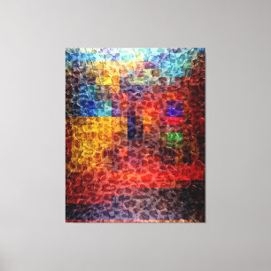 Abstract schilderplaatverlichting canvas afdruk