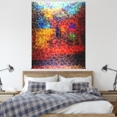 Abstract schilderplaatverlichting canvas afdruk (Insitu (Slaapkamer))