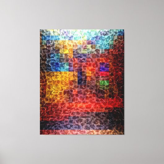 Abstract schilderplaatverlichting canvas afdruk (Voorkant)