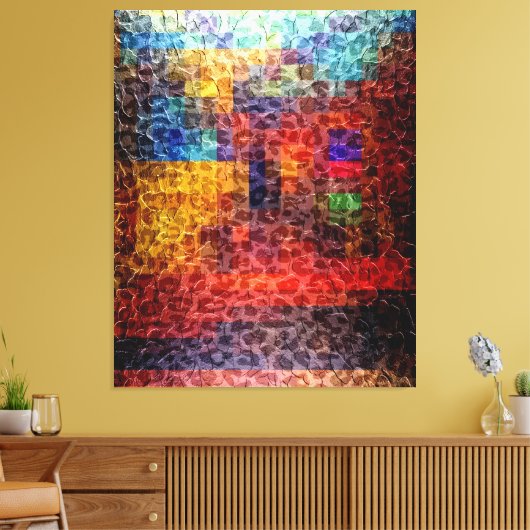 Abstract schilderplaatverlichting canvas afdruk (Insitu (Woonkamer))