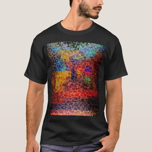 Abstract schilderplaatverlichting t-shirt (Voorkant)