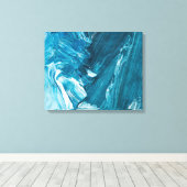 Abstract schilderPremium - omgepakt canvas (glanze Afdruk (Insitu (Houten vloer))