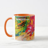 Abstract Schilderst pallet Mok (Links)