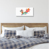 Abstract schildert Draak Canvas Afdruk (Insitu (Slaapkamer))