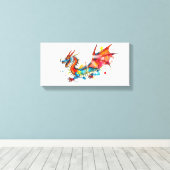 Abstract schildert Draak Canvas Afdruk (Insitu (Houten vloer))