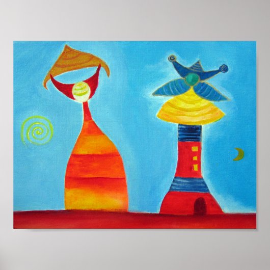 Abstract schilderwaarde Poster papier (mat) (Voorkant)