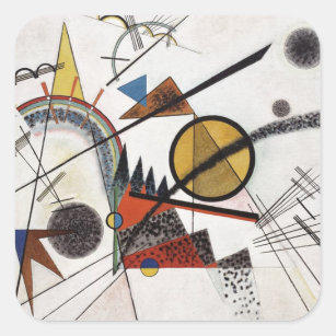 Abstract schilderwerk in Kandinsky Vierkante Sticker