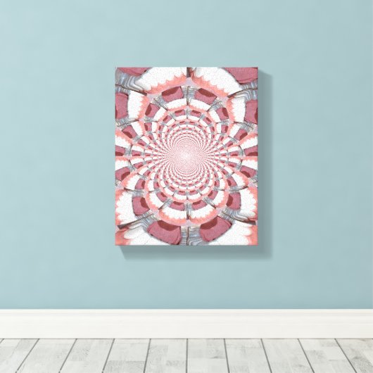 Abstract schildoek van Teeth Wrapped Canvas Afdruk (Insitu (Houten vloer))