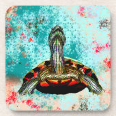 Abstract schildpad bier onderzetter (Voorkant)