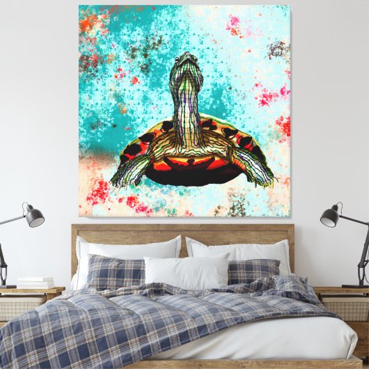 Abstract schildpad canvas afdruk (Insitu (Slaapkamer))