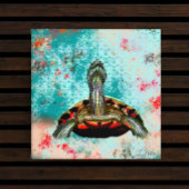 Abstract schildpad canvas afdruk