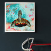 Abstract schildpad canvas afdruk