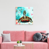 Abstract schildpad canvas afdruk (Insitu (Woonkamer))