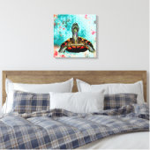 Abstract schildpad canvas afdruk (Insitu (Slaapkamer))
