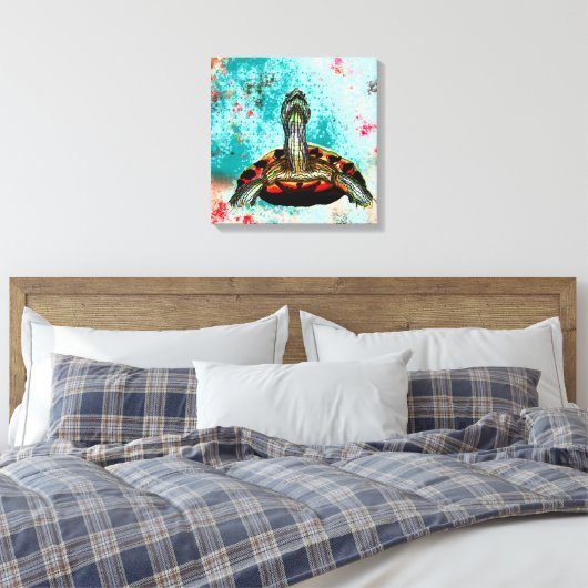 Abstract schildpad canvas afdruk (Insitu (Slaapkamer))