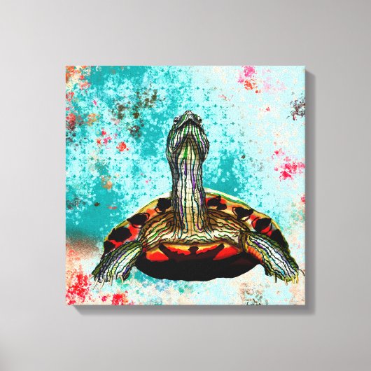 Abstract schildpad canvas afdruk (Voorkant)