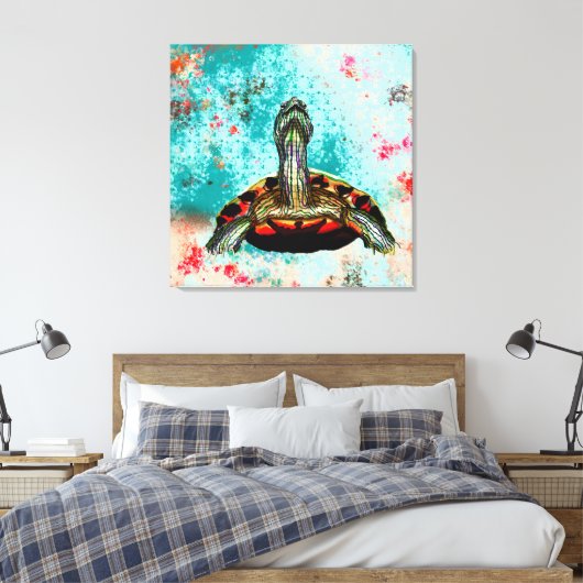 Abstract schildpad canvas afdruk (Insitu (Slaapkamer))