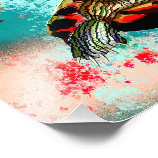 Abstract schildpad foto afdruk (Hoek)