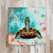 Abstract schildpad foto afdruk
