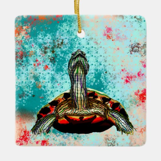Abstract schildpad keramisch ornament (Voorkant)