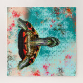 Abstract schildpad legpuzzel (Horizontaal)