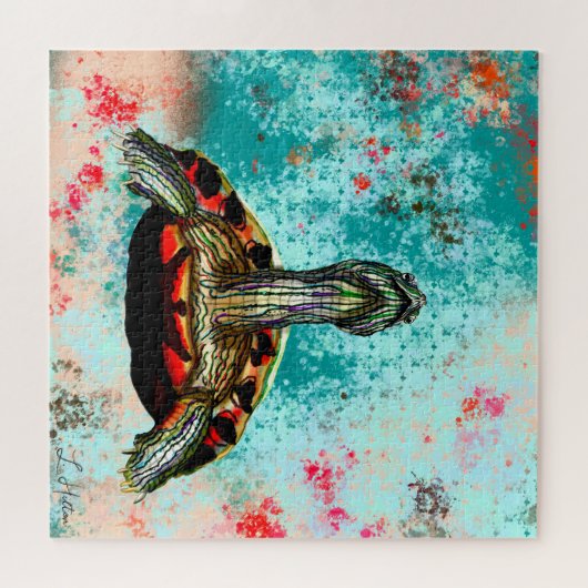 Abstract schildpad legpuzzel (Horizontaal)