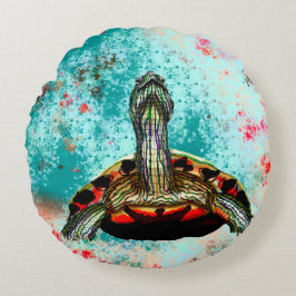 Abstract schildpad rond kussen