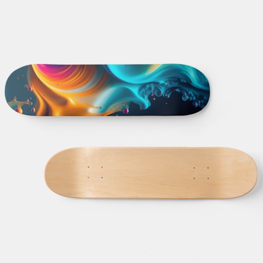Abstract schildpad skateboard (Horizontaal)