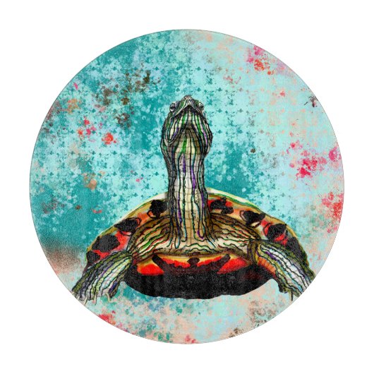 Abstract schildpad snijplank (Voorkant)