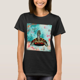Abstract schildpad t-shirt