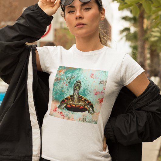 Abstract schildpad t-shirt