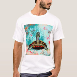 Abstract schildpad t-shirt
