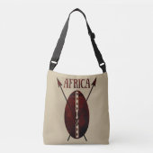 abstract schildpad voor afrika crossbody tas (Voorkant)