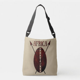 abstract schildpad voor afrika crossbody tas