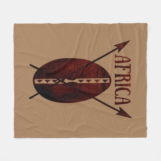 abstract schildpad voor afrika fleece deken (Voorkant (Horizontaal))