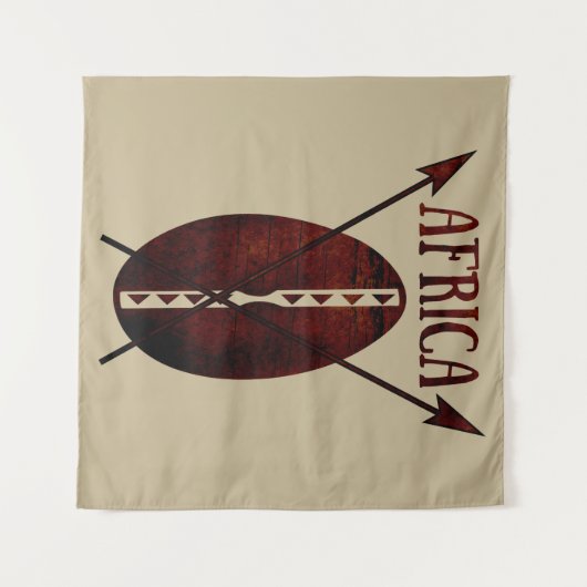 abstract schildpad voor afrika wandkleed (Voorkant (horizontaal))