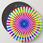 Abstract schitterend licht ronde button 6,0 cm (Voorkant /achterkant)
