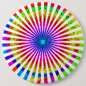 Abstract schitterend licht ronde button 6,0 cm (Voorkant)