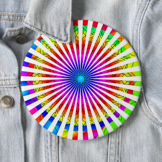 Abstract schitterend licht ronde button 6,0 cm (In situ)