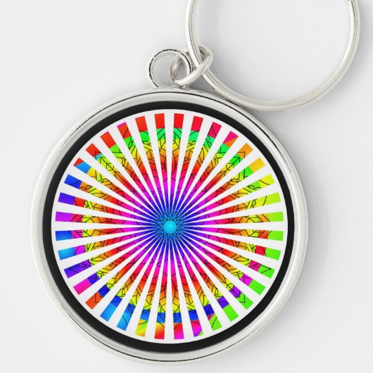 Abstract schitterend licht sleutelhanger (Voorkant)