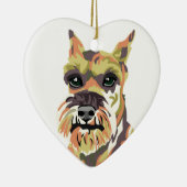 Abstract Schnauzer Keramisch Ornament (Rechts)